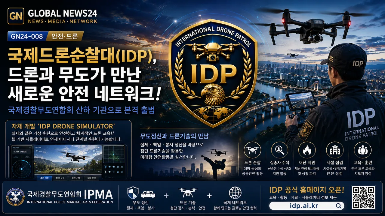 국제드론순찰대(IDP), 드론과 무도가 만난 새로운 안전 네트워크…본격 출범