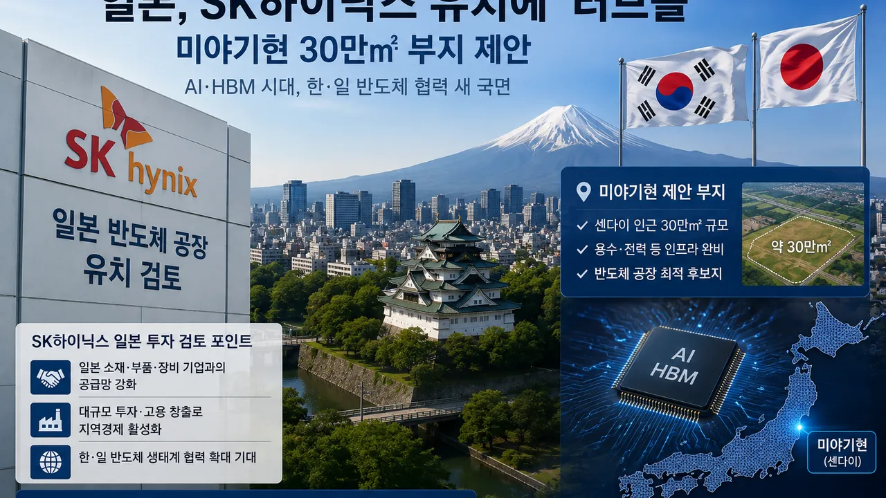 일본, SK하이닉스 유치에 ‘러브콜’…미야기현 30만㎡ 부지까지 제안