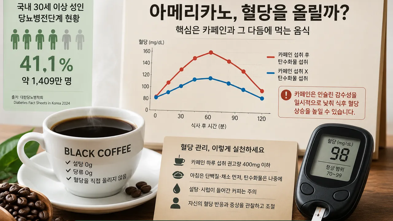 “아메리카노도 혈당 올리나요?”…커피보다 더 살펴야 할 ‘이것’