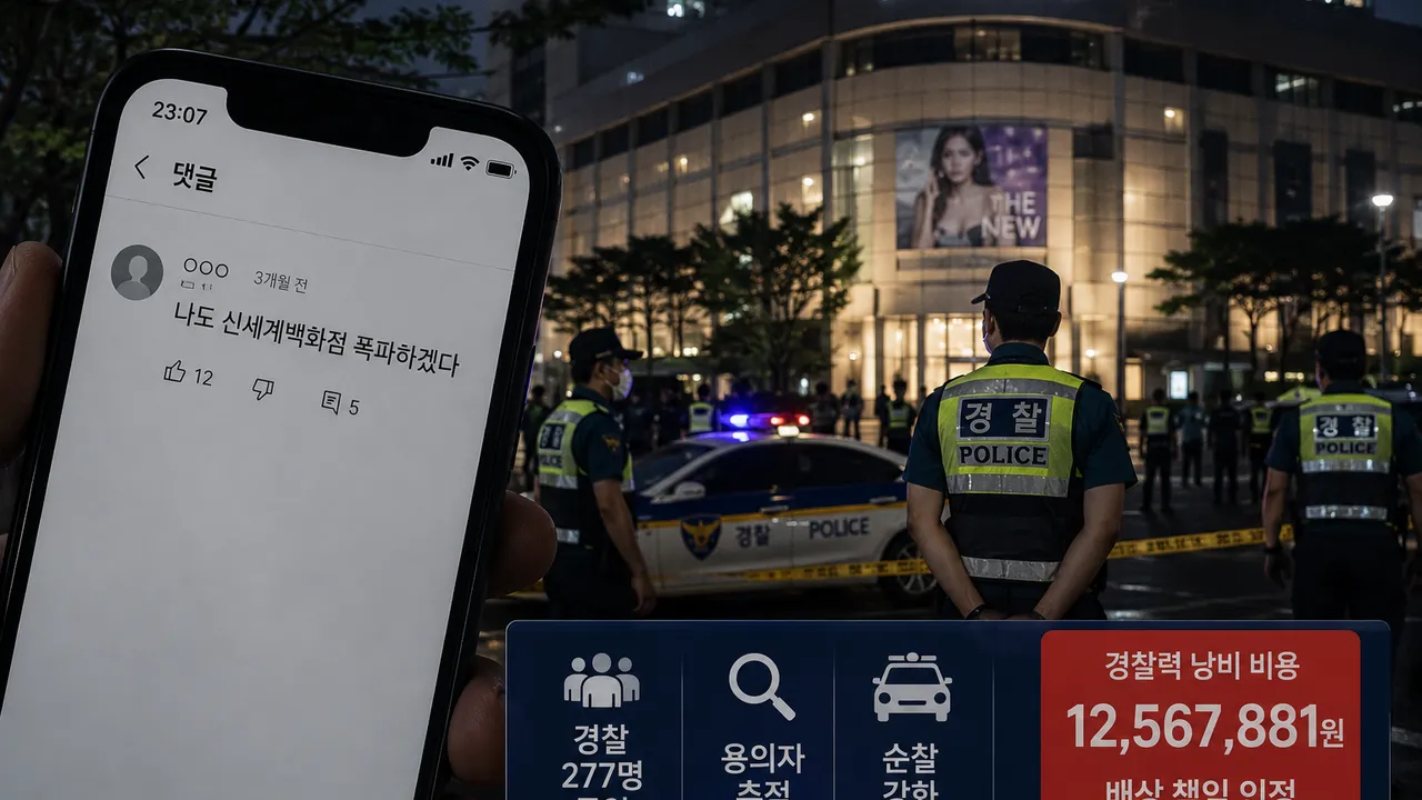 “장난으로 썼는데…” 백화점 폭파 협박글 20대, 경찰 출동비 1256만원 물어낸다
