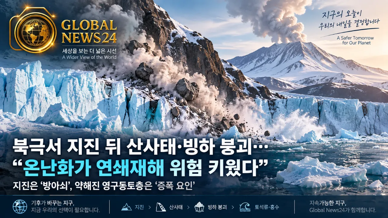 북극서 지진 뒤 산사태·빙하 붕괴… “온난화가 연쇄재해 위험 키웠다”