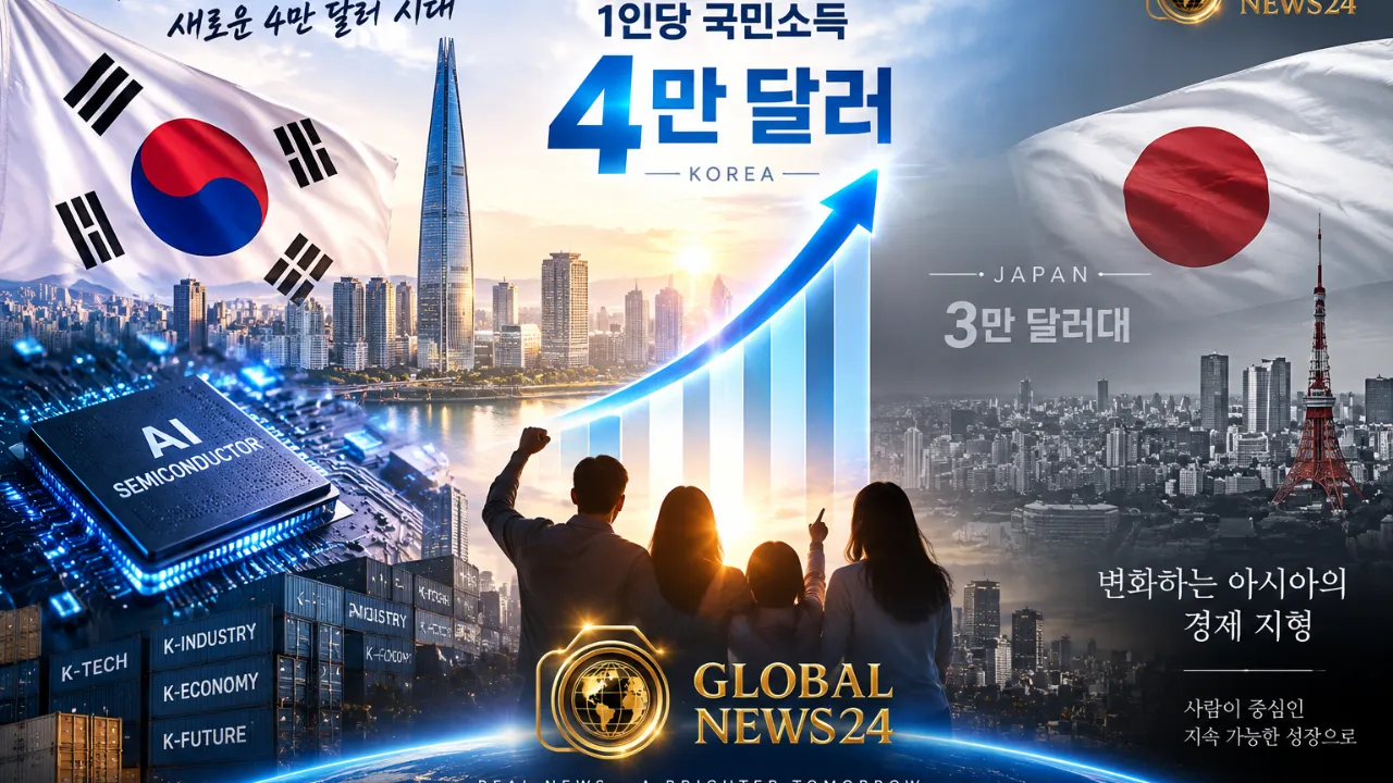 한국, 1인당 국민소득 4만 달러 시대 눈앞…일본 추월 전망에 열도도 ‘술렁’