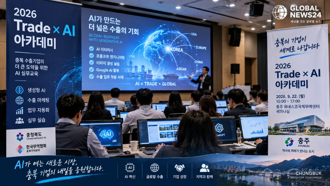 충북 수출기업, 생성형 AI 실무 배운다…충주서 ‘Trade × AI 아카데미’