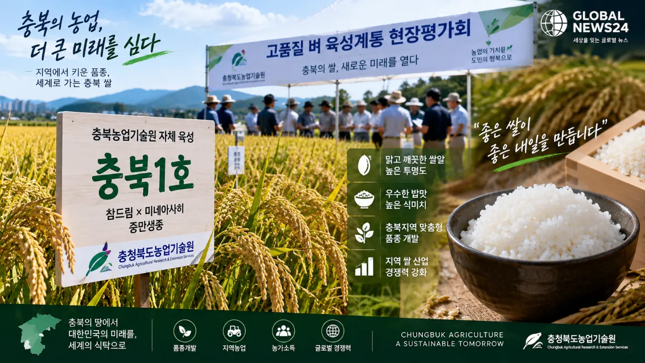 충북 농업 미래 이끌 신품종 벼 ‘충북1호’ 첫선…“밥맛·품질 경쟁력 높인다”