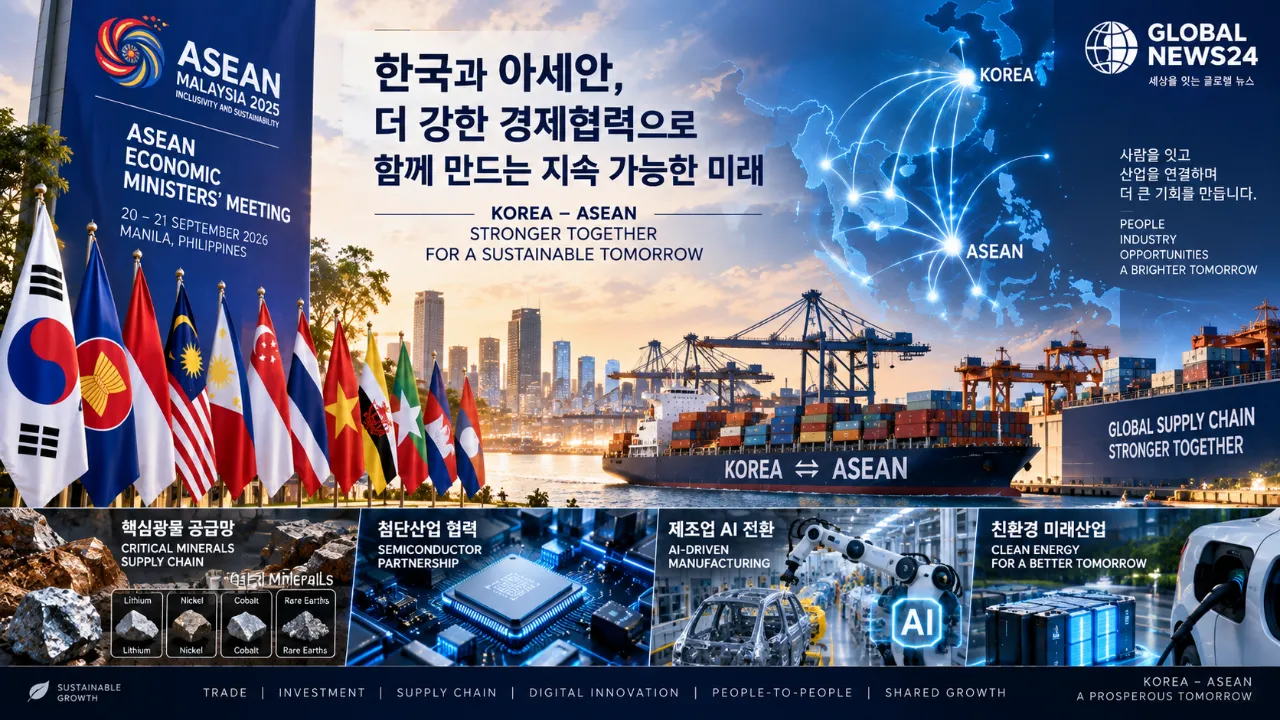 한국·아세안 FTA 개선 속도낸다…핵심광물 공급망·제조업 AI 협력 확대