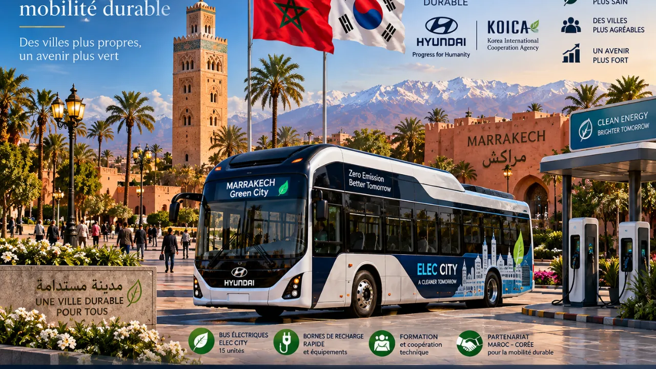 هيونداي وKOICA توفران 15 حافلة كهربائية لمراكش دعماً للتنقل المستدام
