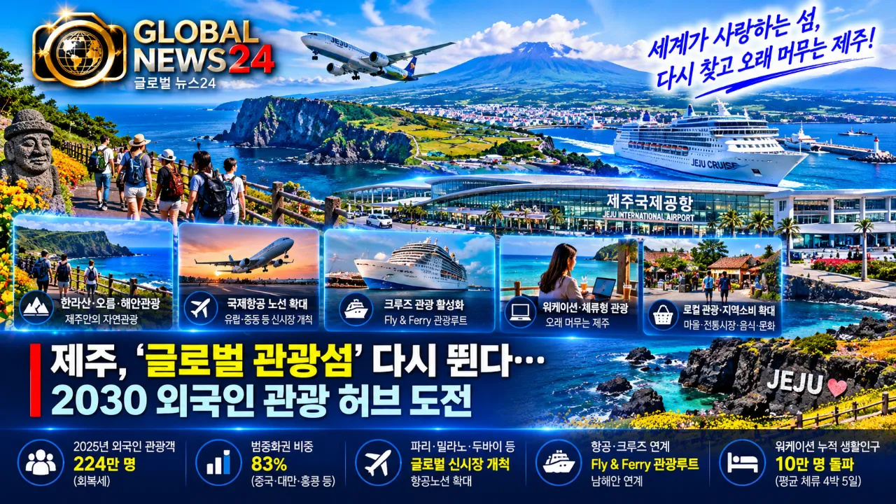 제주, ‘글로벌 관광섬’ 다시 뛴다…2030 외국인 관광 허브 도전