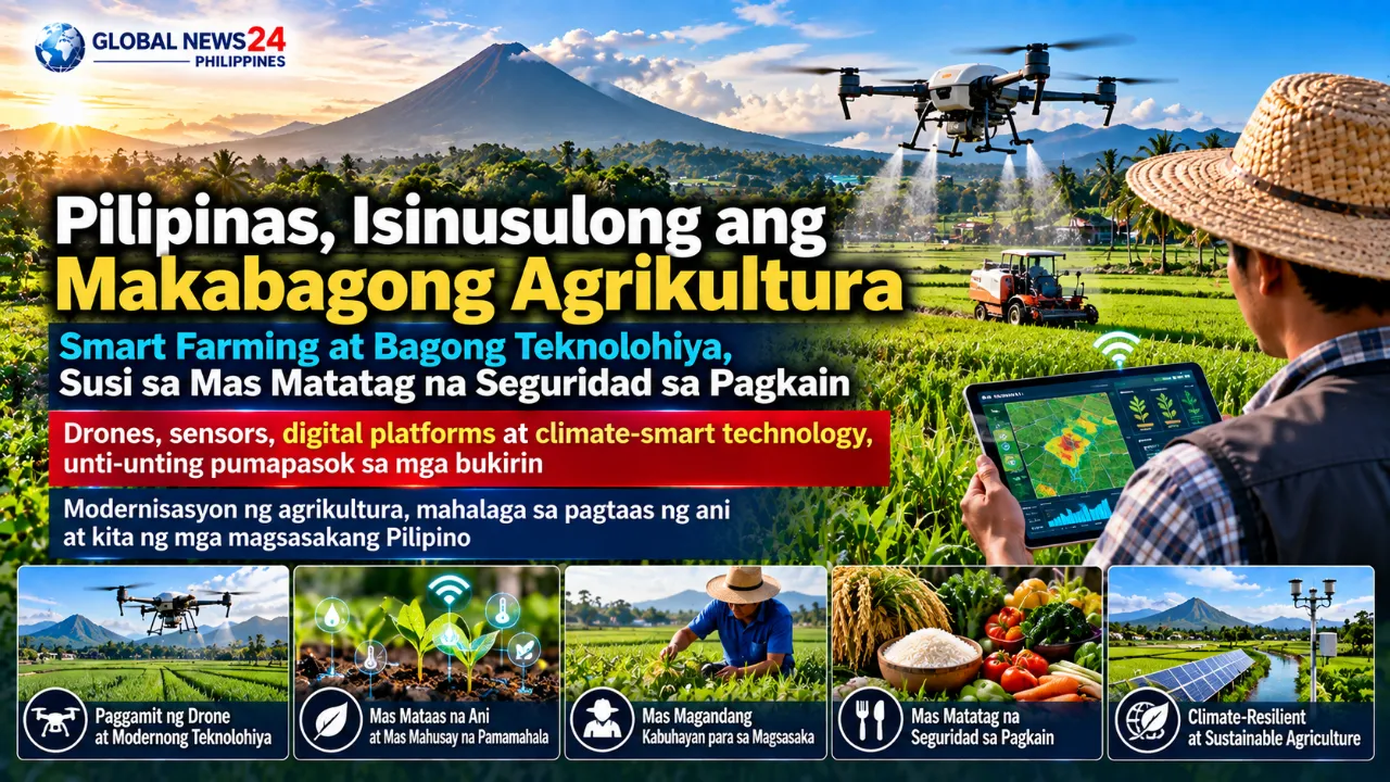 Pilipinas, Isinusulong ang Makabagong Agrikultura Smart Farming at Bagong Teknolohiya, Susi sa Mas Matatag na Seguridad sa Pagkain