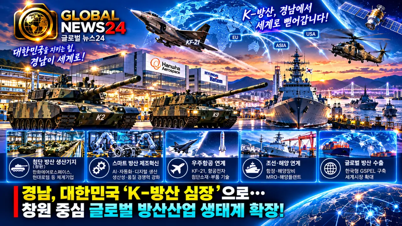 경남, 대한민국 ‘K-방산 심장’으로…창원 중심 글로벌 방산산업 생태계 확장