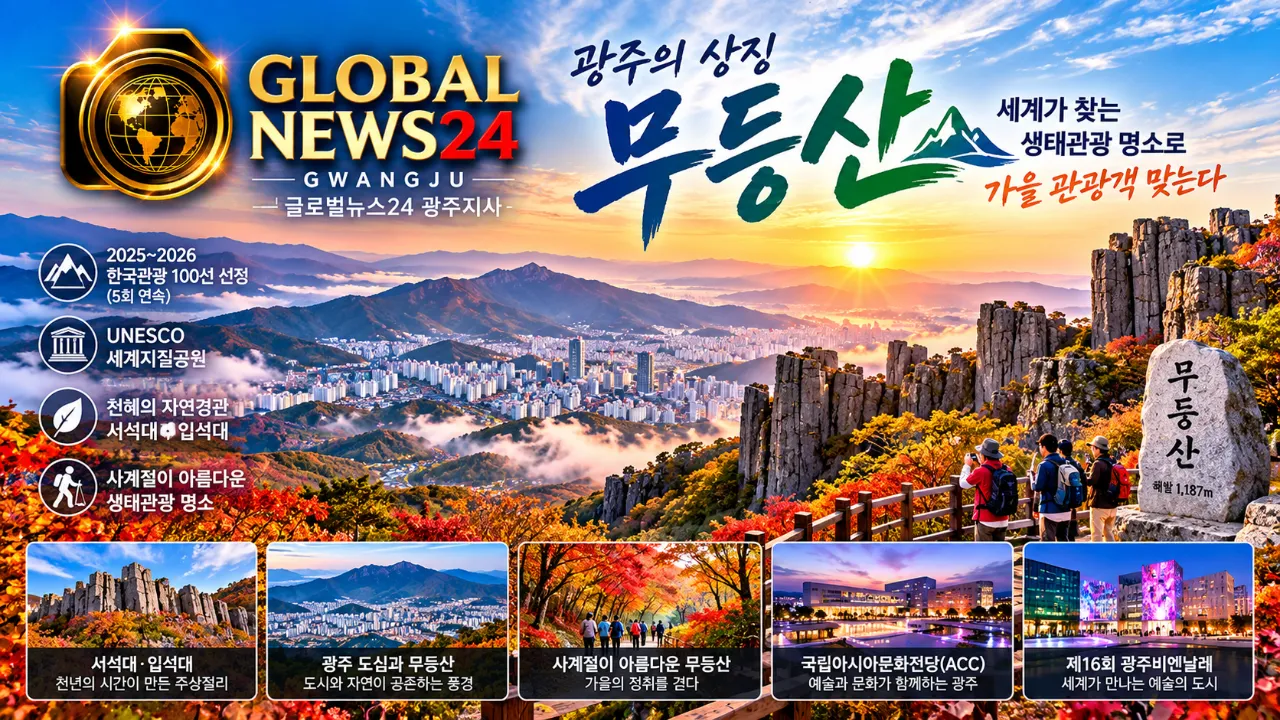 광주의 상징 무등산, 세계가 찾는 생태관광 명소로…가을 관광객 맞는다