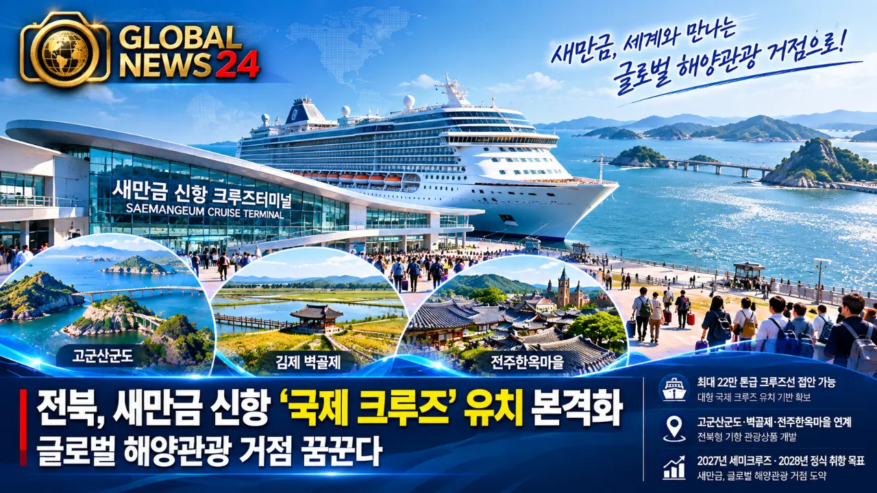 전북, 새만금 신항 ‘국제 크루즈’ 유치 본격화…글로벌 해양관광 거점 꿈꾼다