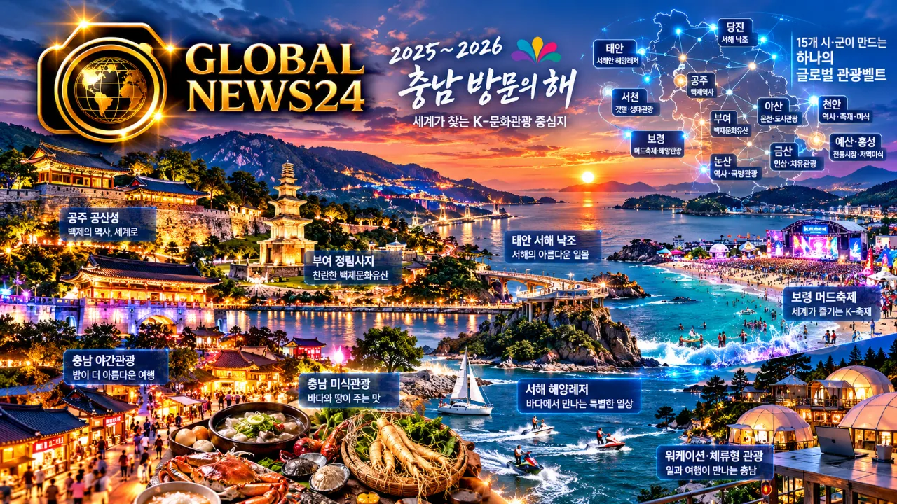 충남, ‘세계가 찾는 K-문화관광 중심지’로…백제·서해·축제 잇는 글로벌 관광벨트 뜬다