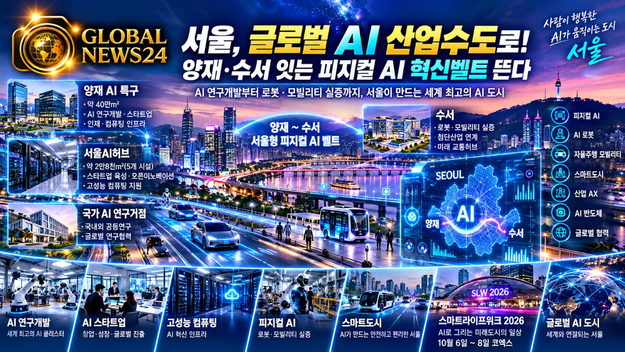 서울, ‘글로벌 AI 산업수도’로…양재·수서 잇는 피지컬 AI 혁신벨트 뜬다