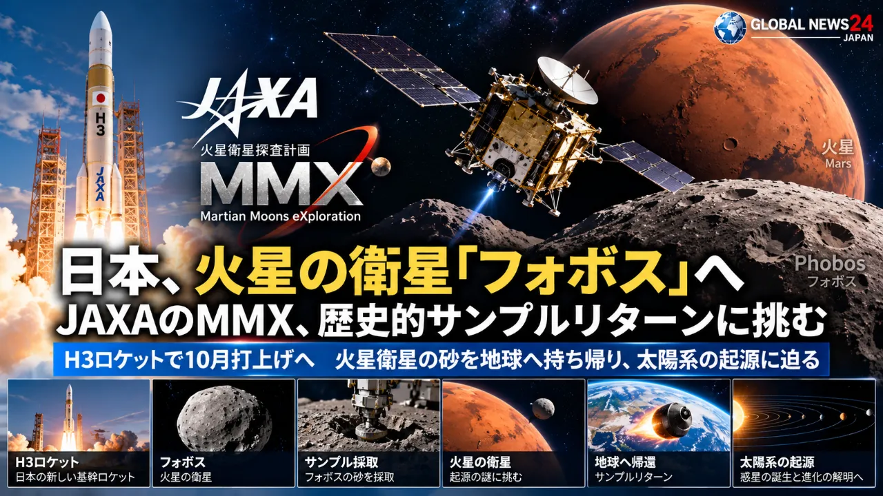 日本、火星の衛星「フォボス」へ JAXAのMMX、歴史的サンプルリターンに挑む