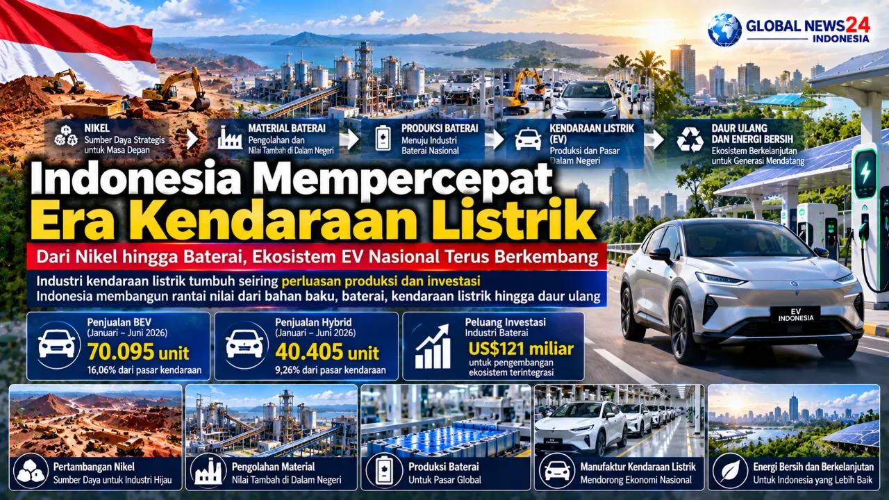Indonesia Mempercepat Era Kendaraan Listrik Dari Nikel hingga Baterai, Ekosistem EV Nasional Terus Berkembang