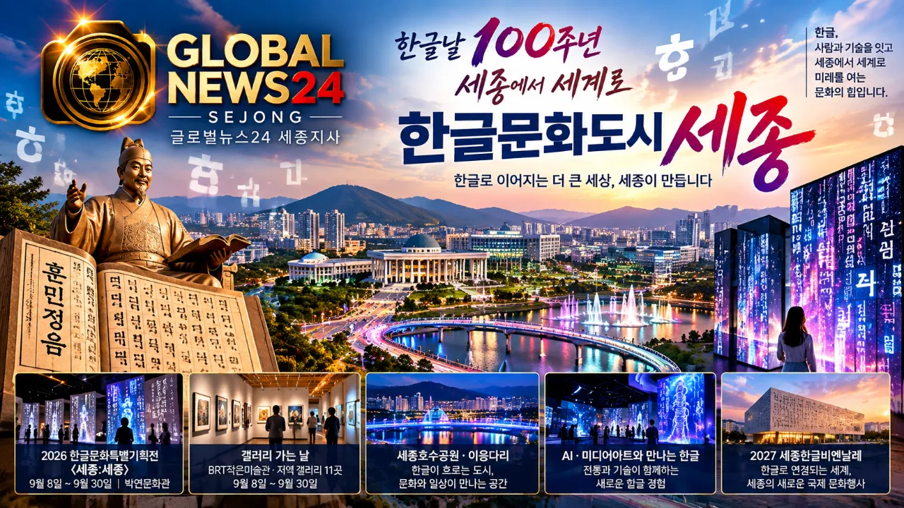 한글날 100주년, 세종에서 세계로…‘한글문화도시 세종’ 글로벌 문화브랜드 키운다