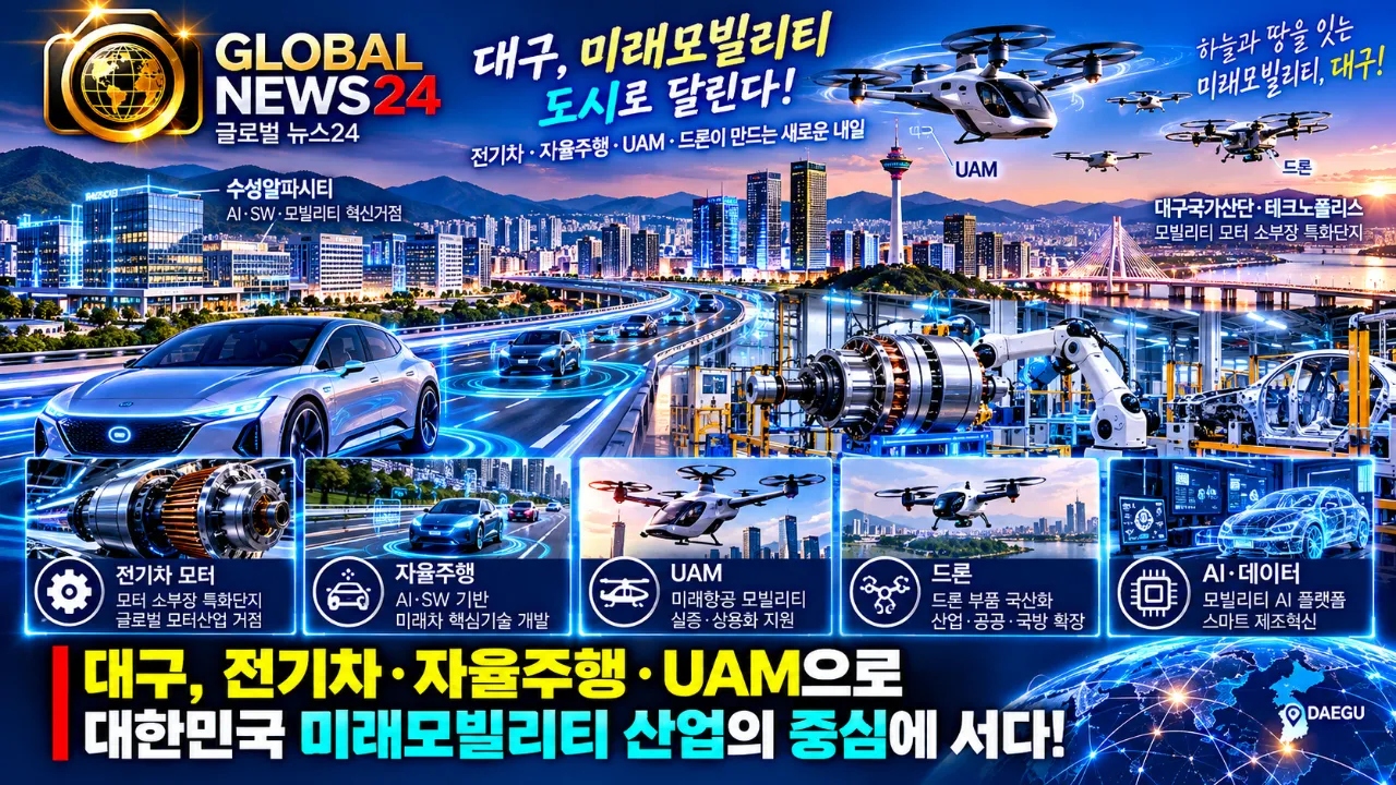대구, ‘미래모빌리티 도시’로 달린다…전기차·자율주행·UAM 산업 생태계 확장