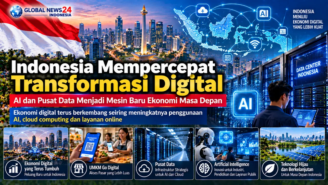 Indonesia Mempercepat Transformasi Digital AI dan Pusat Data Menjadi Mesin Baru Ekonomi Masa Depan