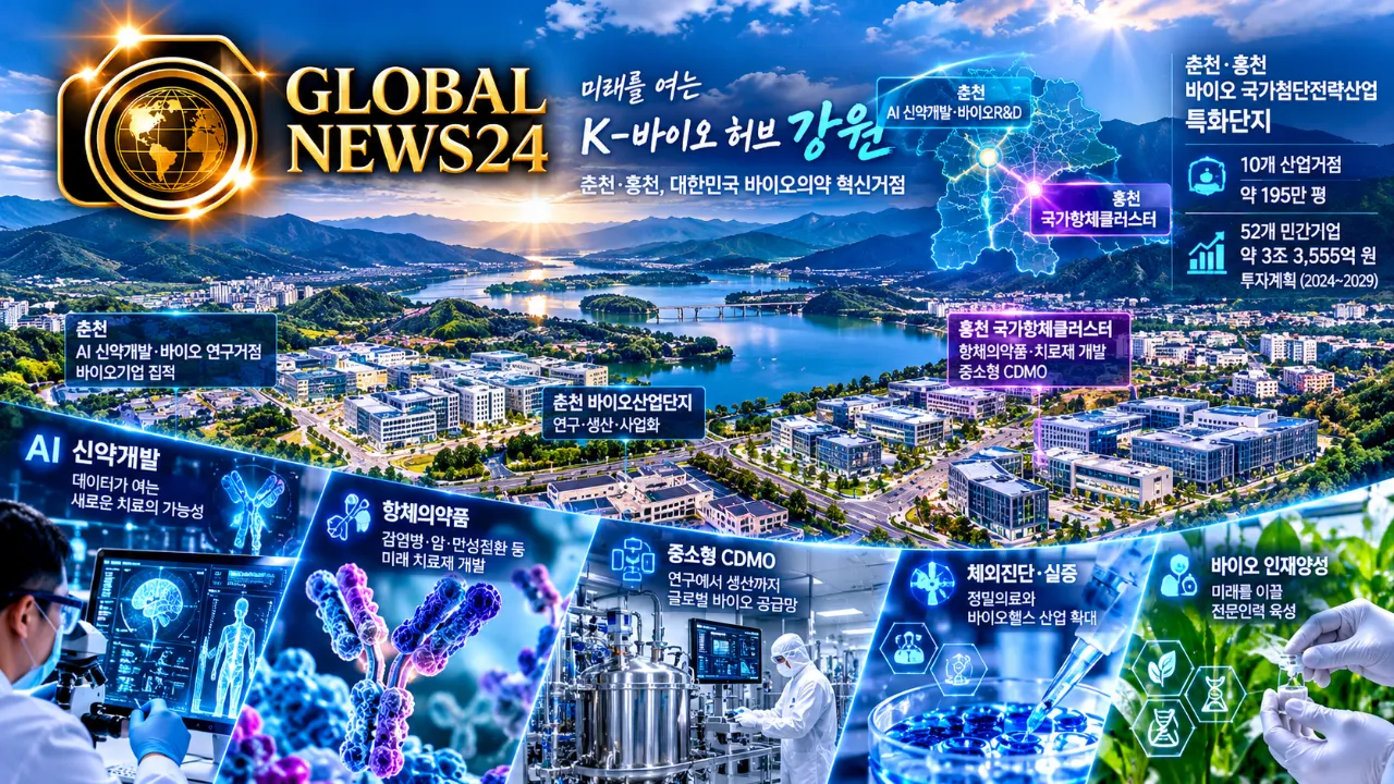 강원 춘천·홍천, ‘대한민국 바이오의약 혁신거점’으로…3조원대 첨단산업벨트 키운다