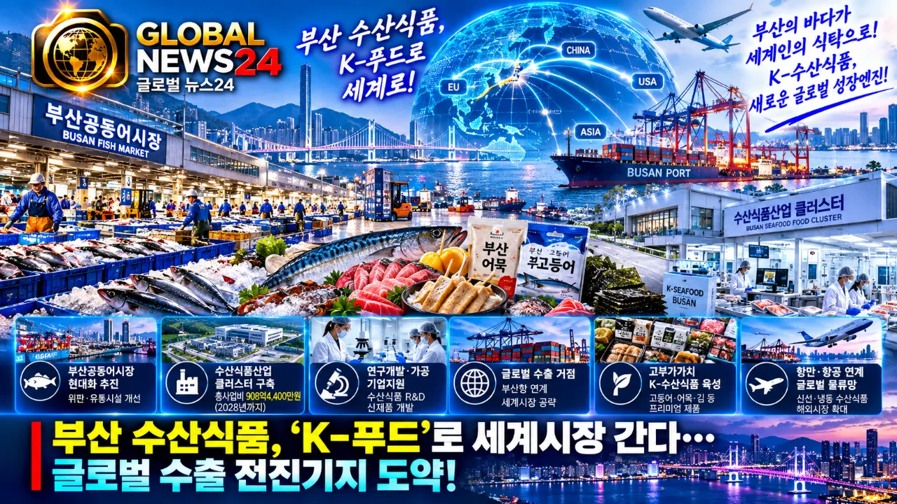 부산 수산식품, ‘K-푸드’로 세계시장 간다…글로벌 수출 전진기지 도약