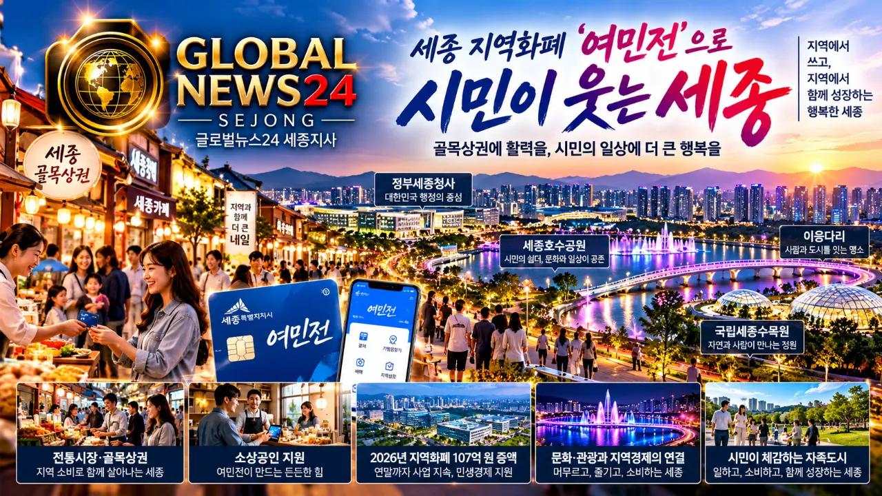 세종 지역화폐 ‘여민전’으로 민생경제 살린다…골목상권·소상공인에 활력