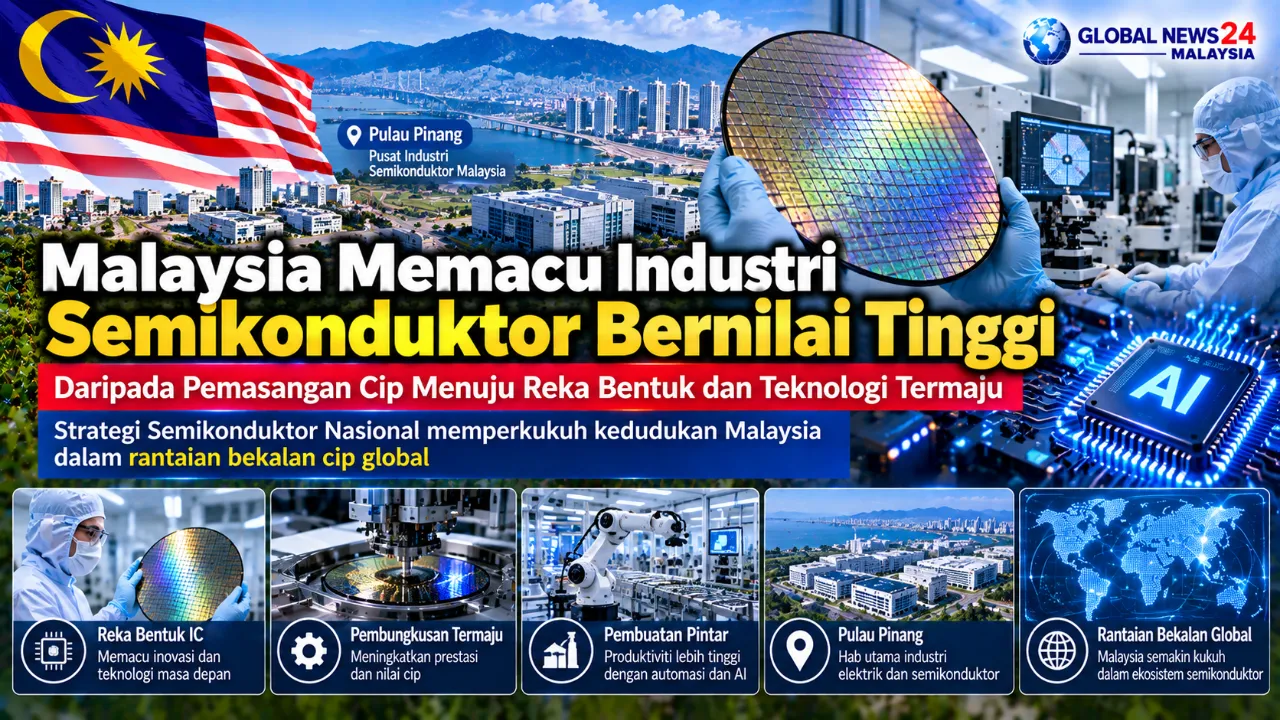 Malaysia Memacu Industri Semikonduktor Bernilai Tinggi Daripada Pemasangan Cip Menuju Reka Bentuk dan Teknologi Termaju