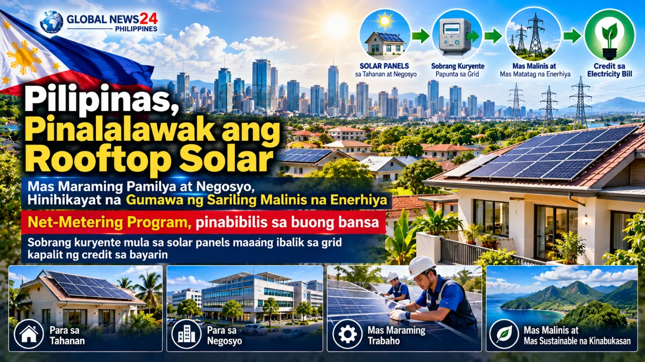 Pilipinas, Pinalalawak ang Rooftop Solar Mas Maraming Pamilya at Negosyo, Hinihikayat na Gumawa ng Sariling Malinis na Enerhiya