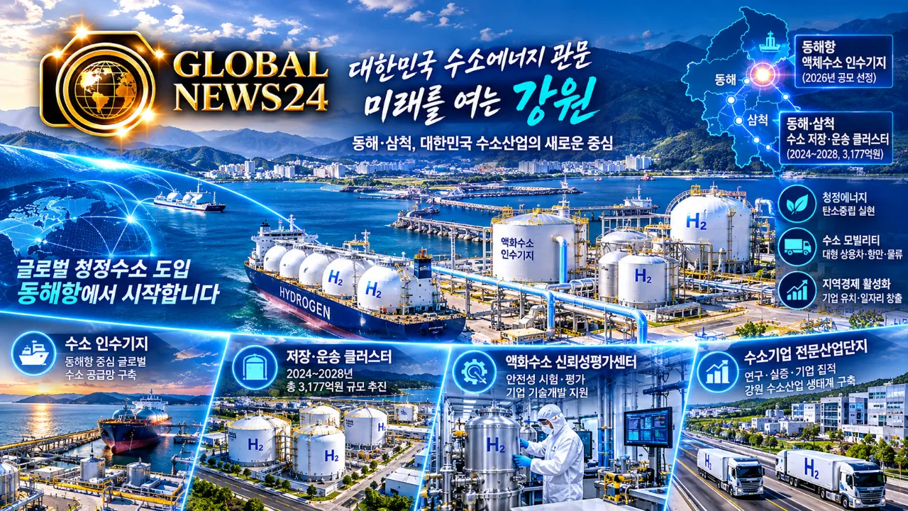 강원 동해·삼척, ‘대한민국 수소에너지 관문’으로…동해안에 미래 수소산업벨트 뜬다
