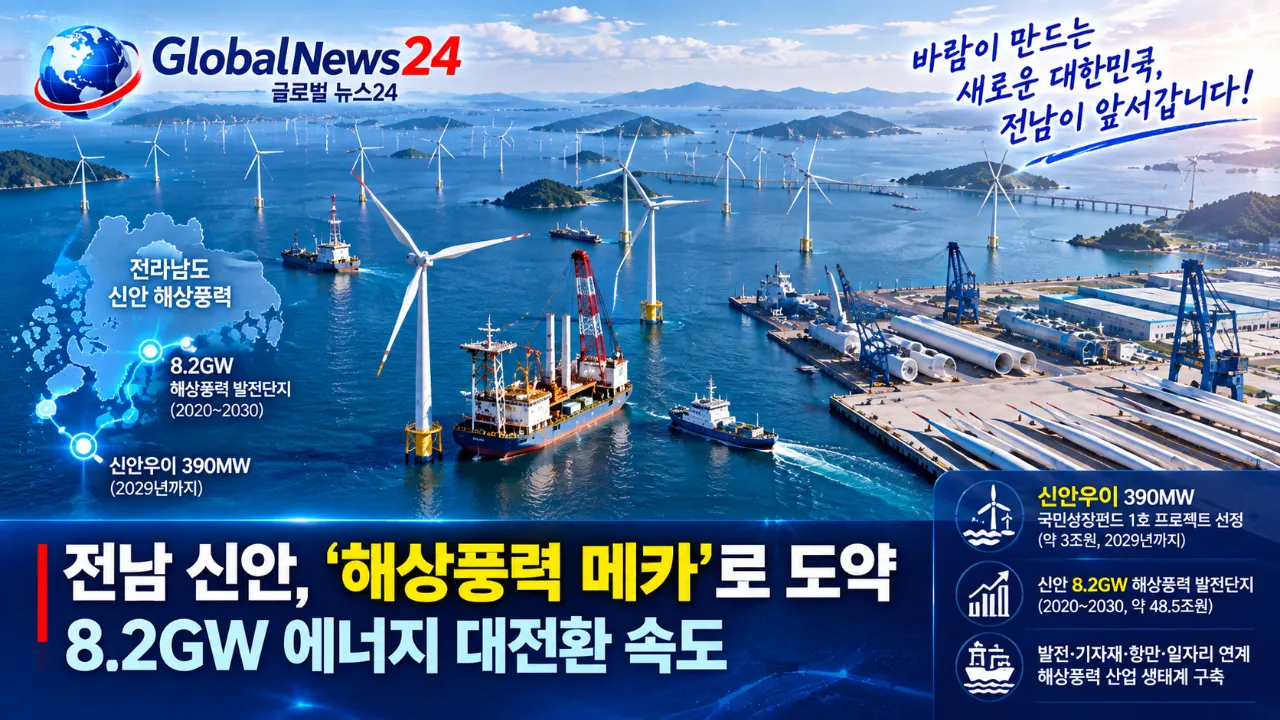전남 신안, ‘해상풍력 메카’로 도약…8.2GW 에너지 대전환 속도