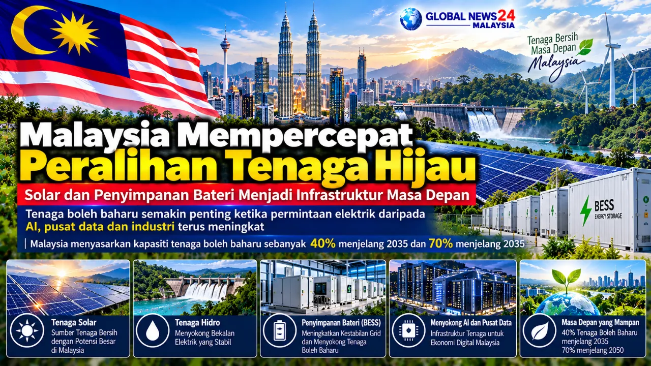 Malaysia Mempercepat Peralihan Tenaga Hijau Solar dan Penyimpanan Bateri Menjadi Infrastruktur Masa Depan