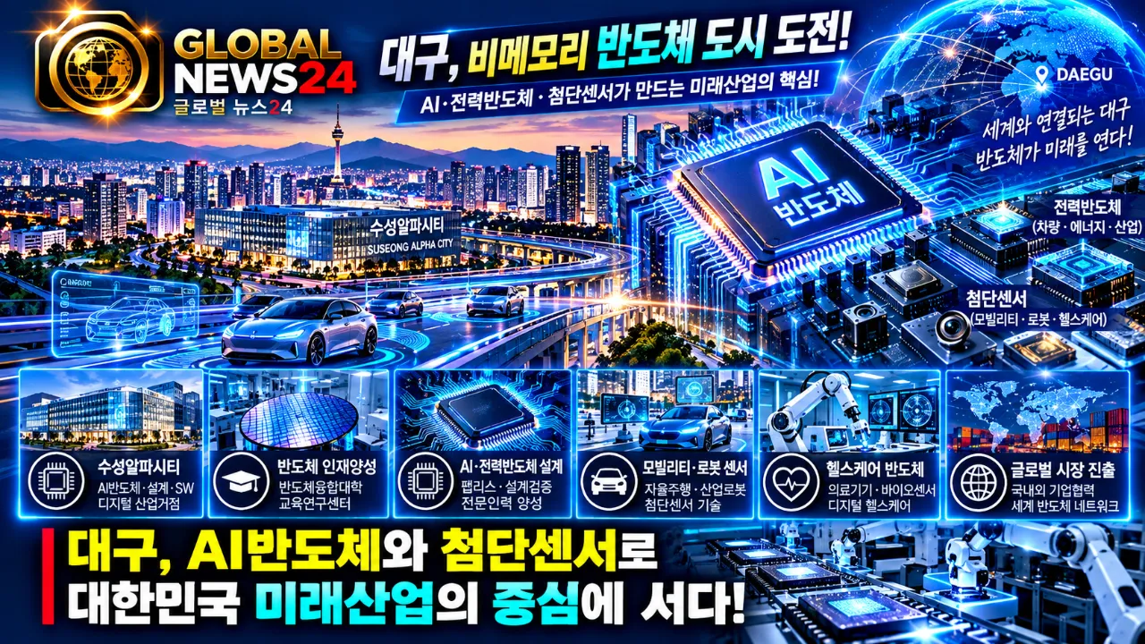 대구, ‘비메모리 반도체 도시’ 도전…AI·전력반도체·첨단센서 생태계 키운다