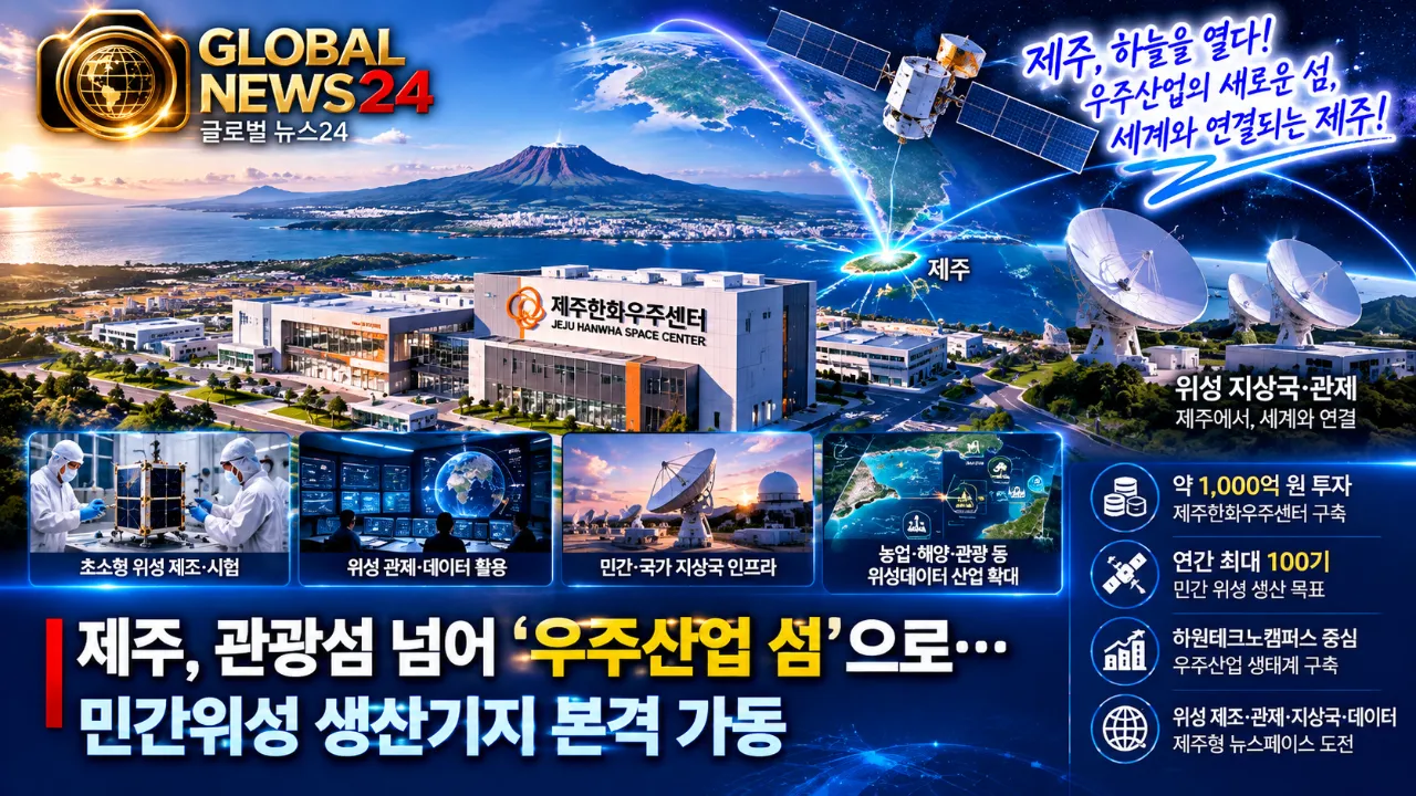 제주, 관광섬 넘어 ‘우주산업 섬’으로…민간위성 생산기지 본격 가동