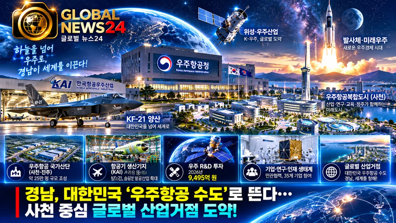 경남, 대한민국 ‘우주항공 수도’로 뜬다…사천 중심 글로벌 산업거점 도약