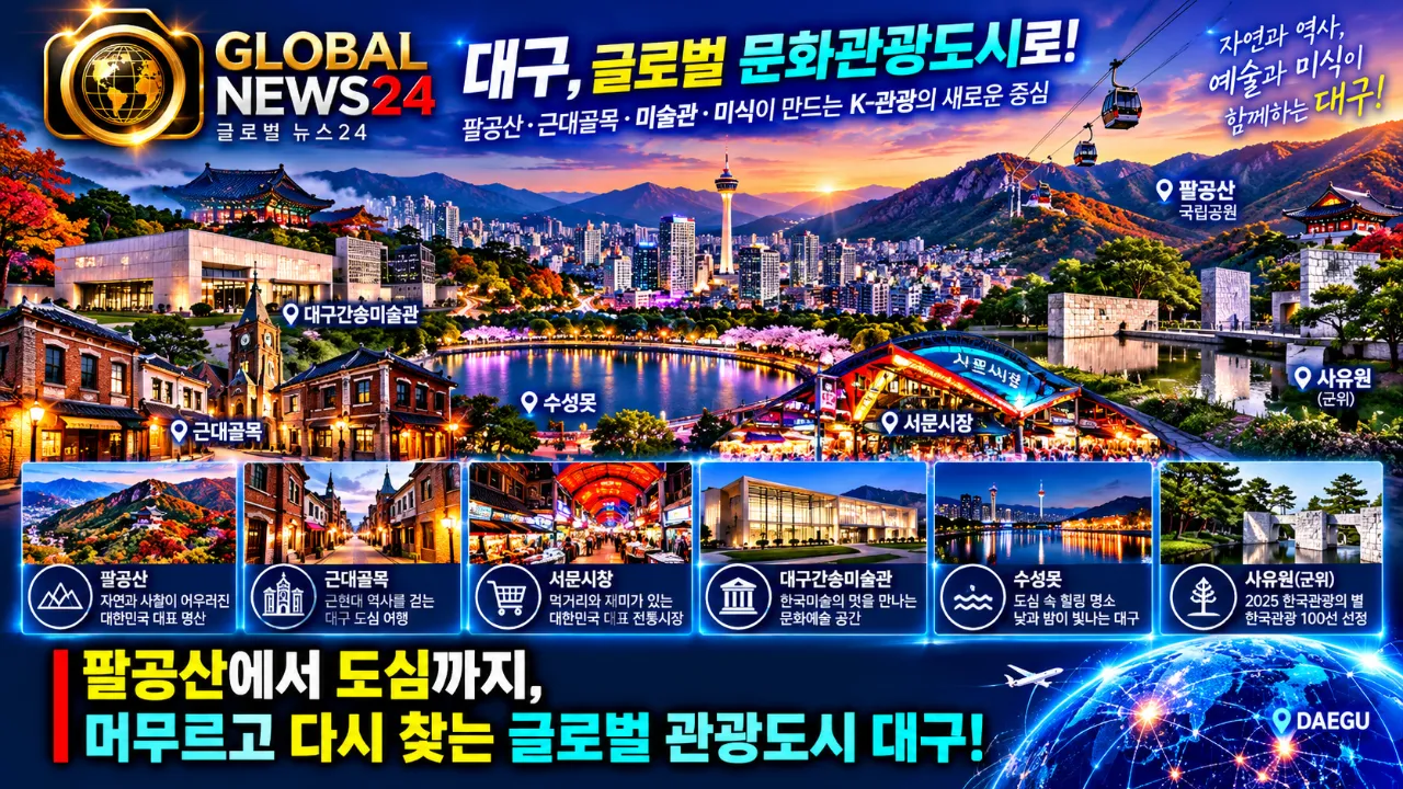 대구, ‘글로벌 문화관광도시’로…팔공산·근대골목·미술관·미식 잇는다