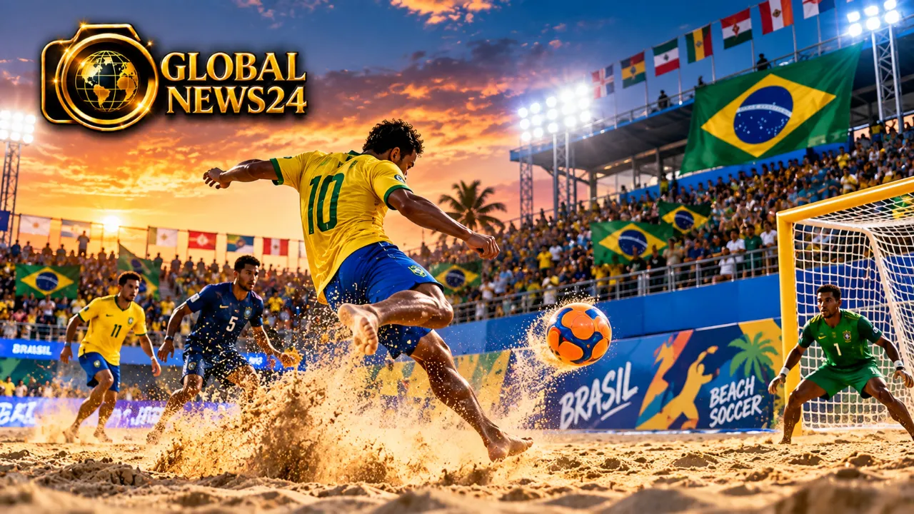 Brasil conquista títulos masculino e feminino na Copa das Nações de beach soccer