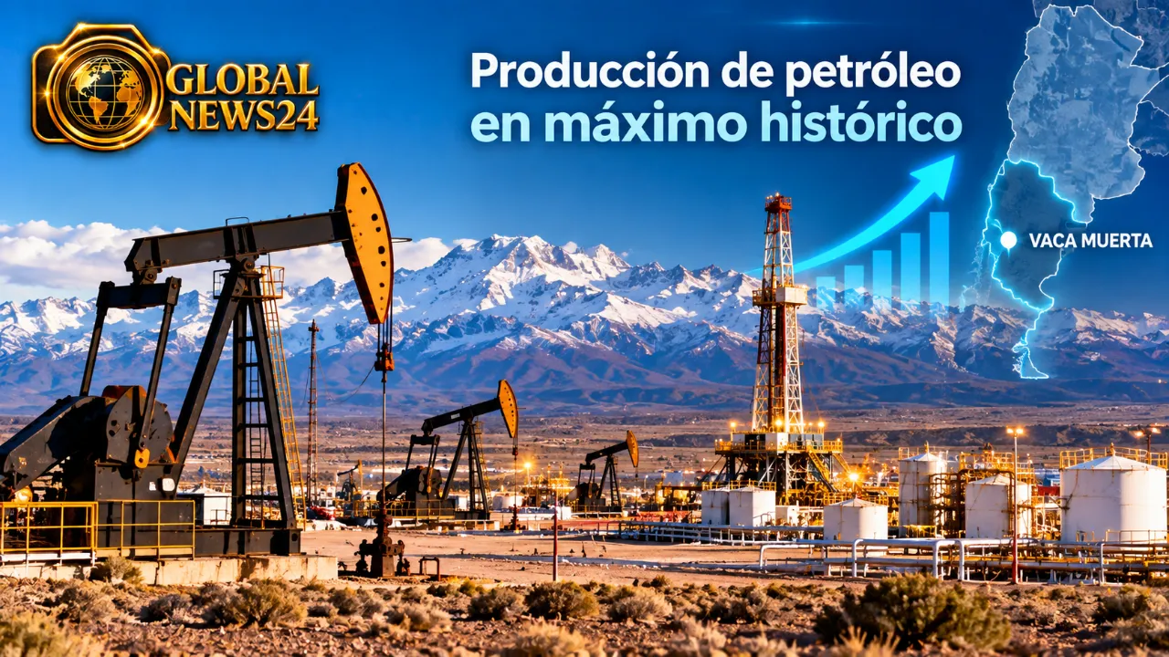 Argentina alcanza un nuevo máximo de producción petrolera impulsada por Vaca Muerta