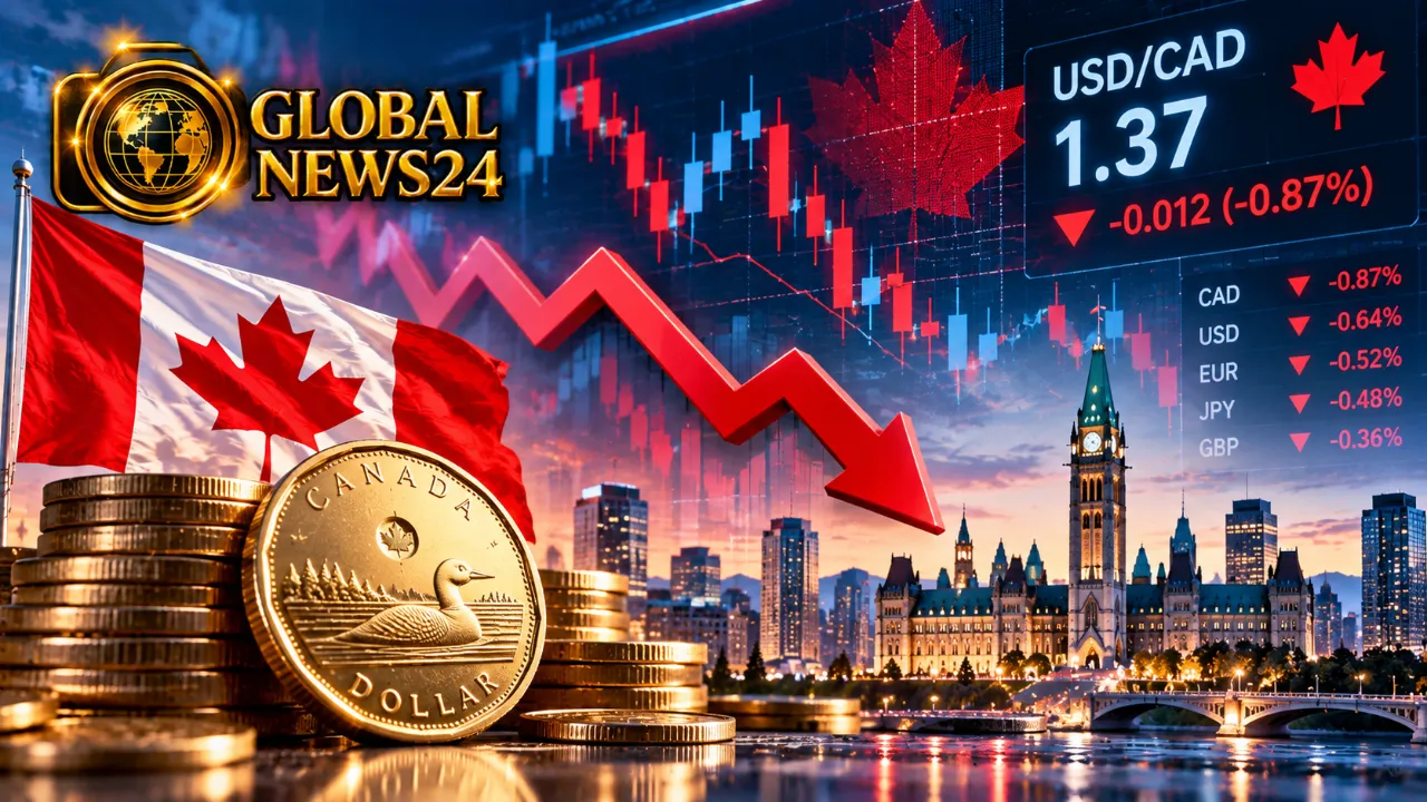 Canadian Dollar Falls to Eight-Week Low as Markets Weigh Economic Slowdown