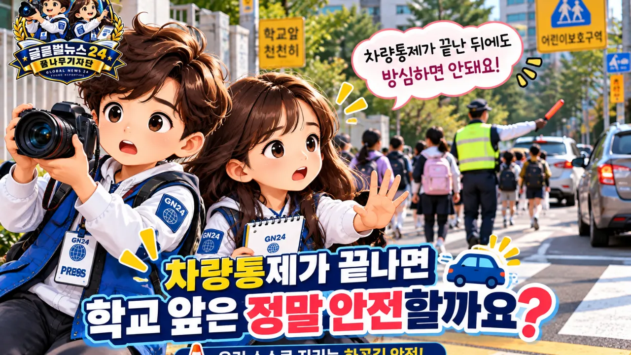 차량통제가 끝나면 학교 앞은 정말 안전할까요?