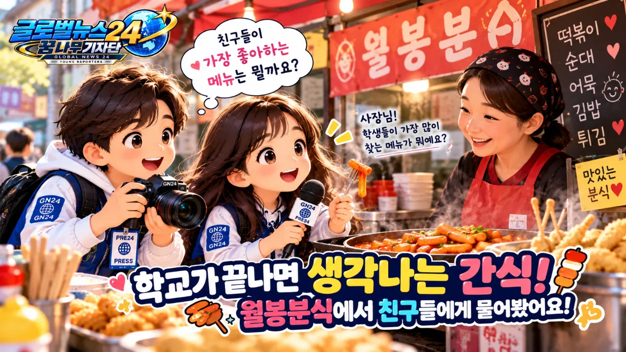 학교가 끝나면 생각나는 간식, 월봉분식에서 친구들에게 물어봤어요
