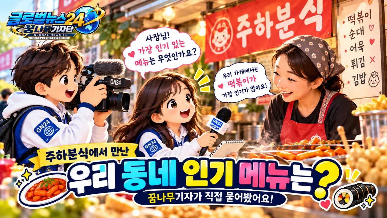 주하분식에서 친구들이 좋아하는 메뉴는 무엇일까요?