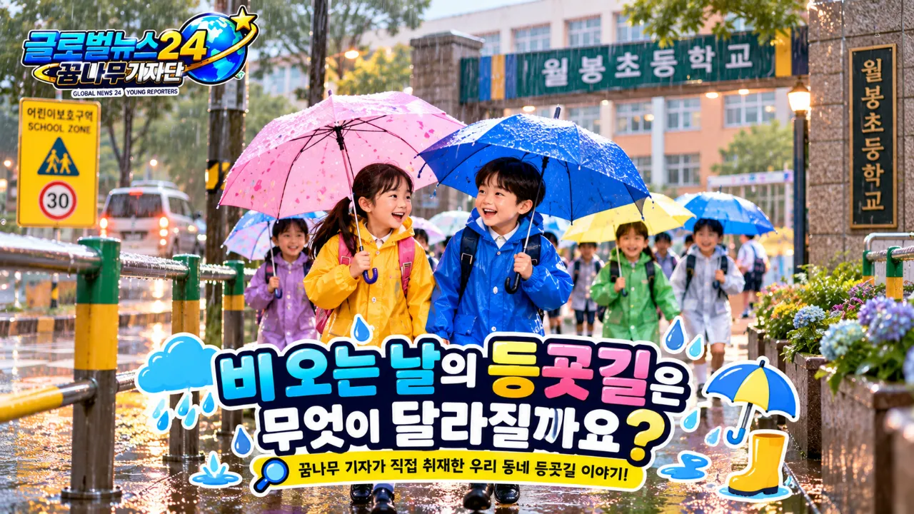 비 오는 날 학교 가는 길은 무엇이 달라질까요?