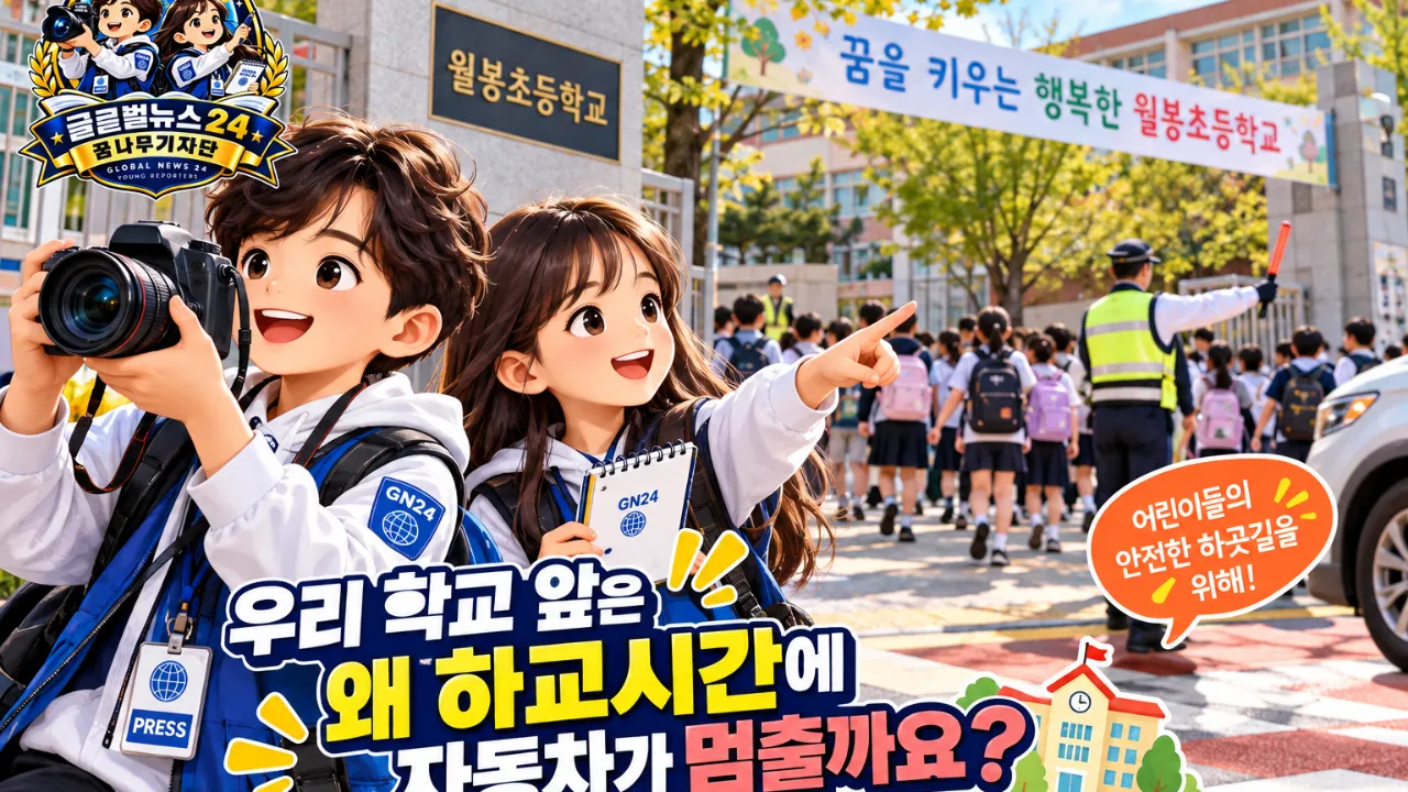 우리 학교 앞은 왜 하교시간에 자동차가 멈출까요?