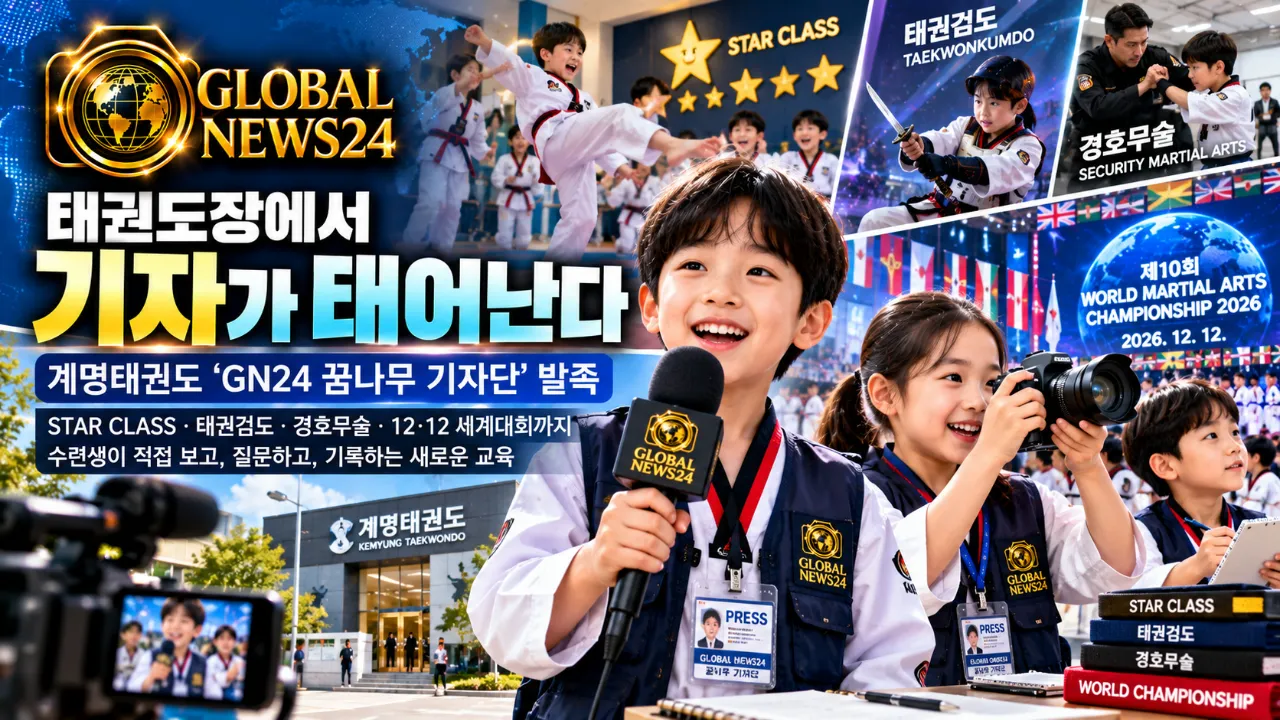 태권도장에서 기자가 태어난다…계명태권도 ‘GN24 꿈나무 기자단’ 발족