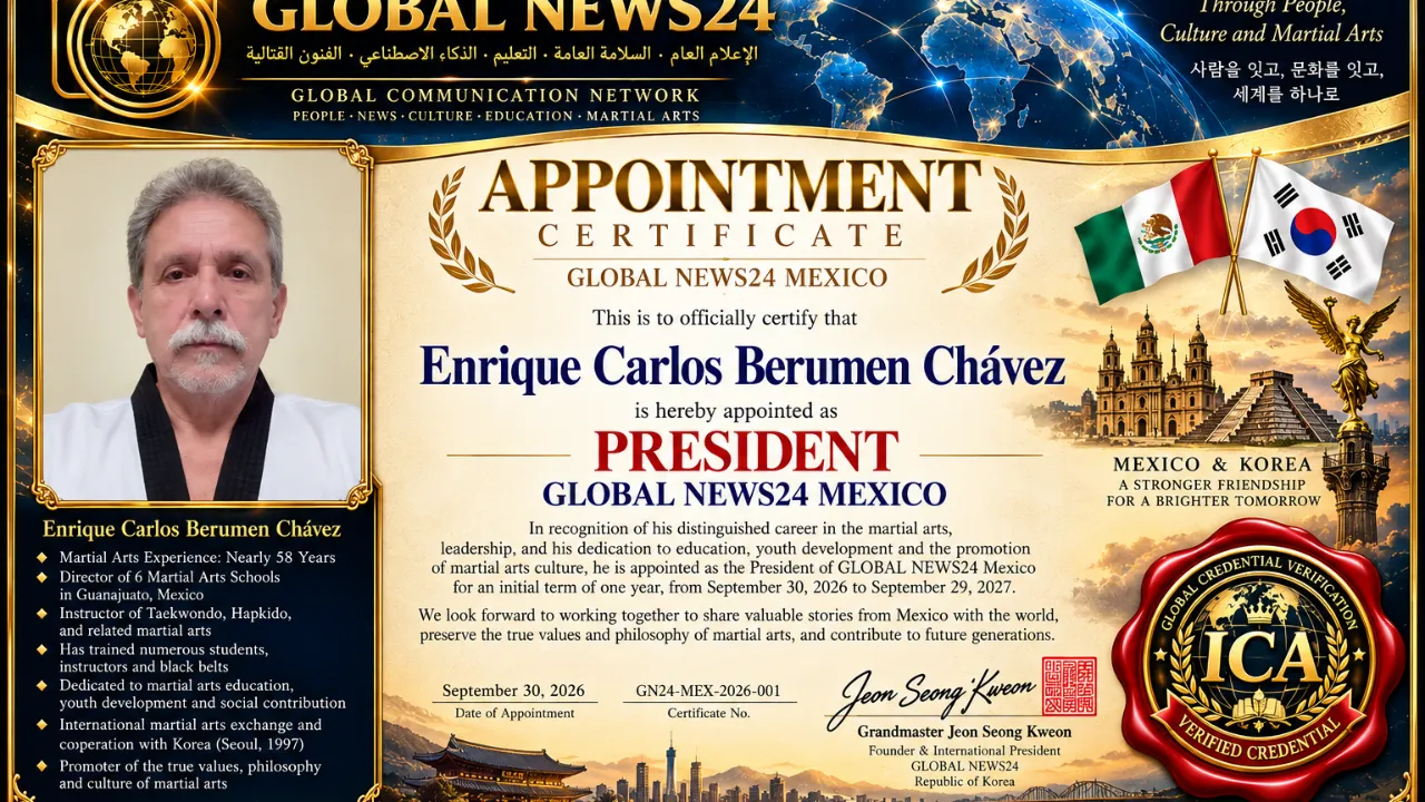 GLOBAL NEWS24 nombra al Maestro Enrique como Presidente de su edición en México