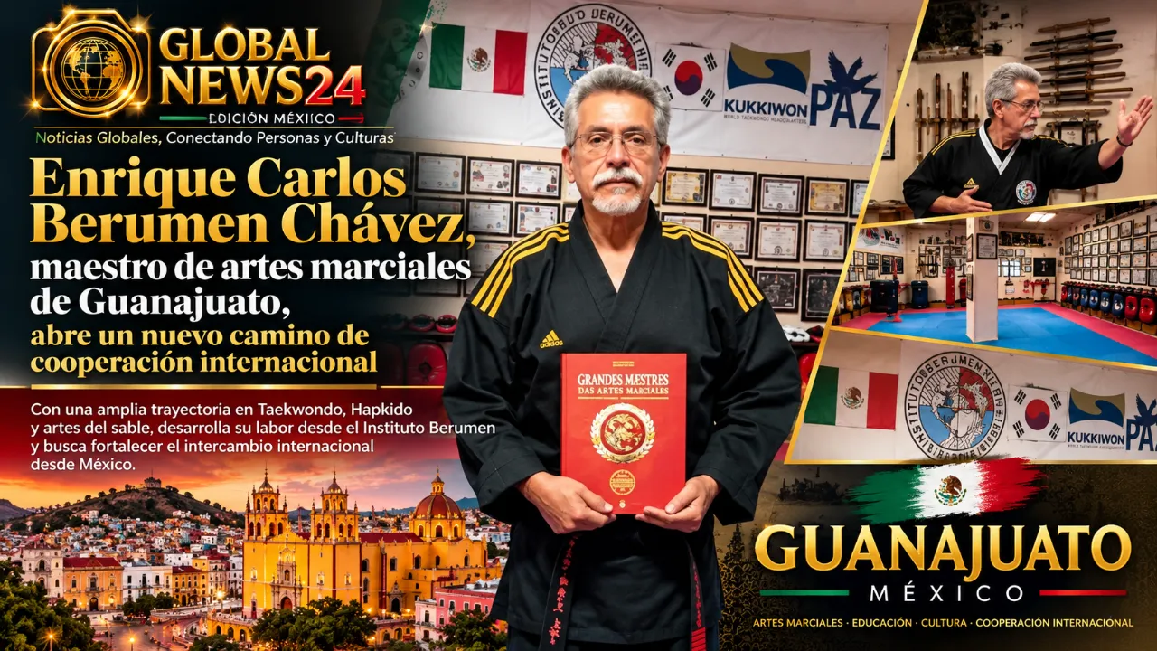 Enrique Carlos Berumen Chávez, maestro de artes marciales de Guanajuato, abre un nuevo camino de cooperación internacional