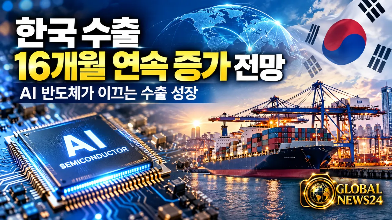 한국 수출 16개월 연속 증가 전망…AI 반도체가 이끄는 수출 성장