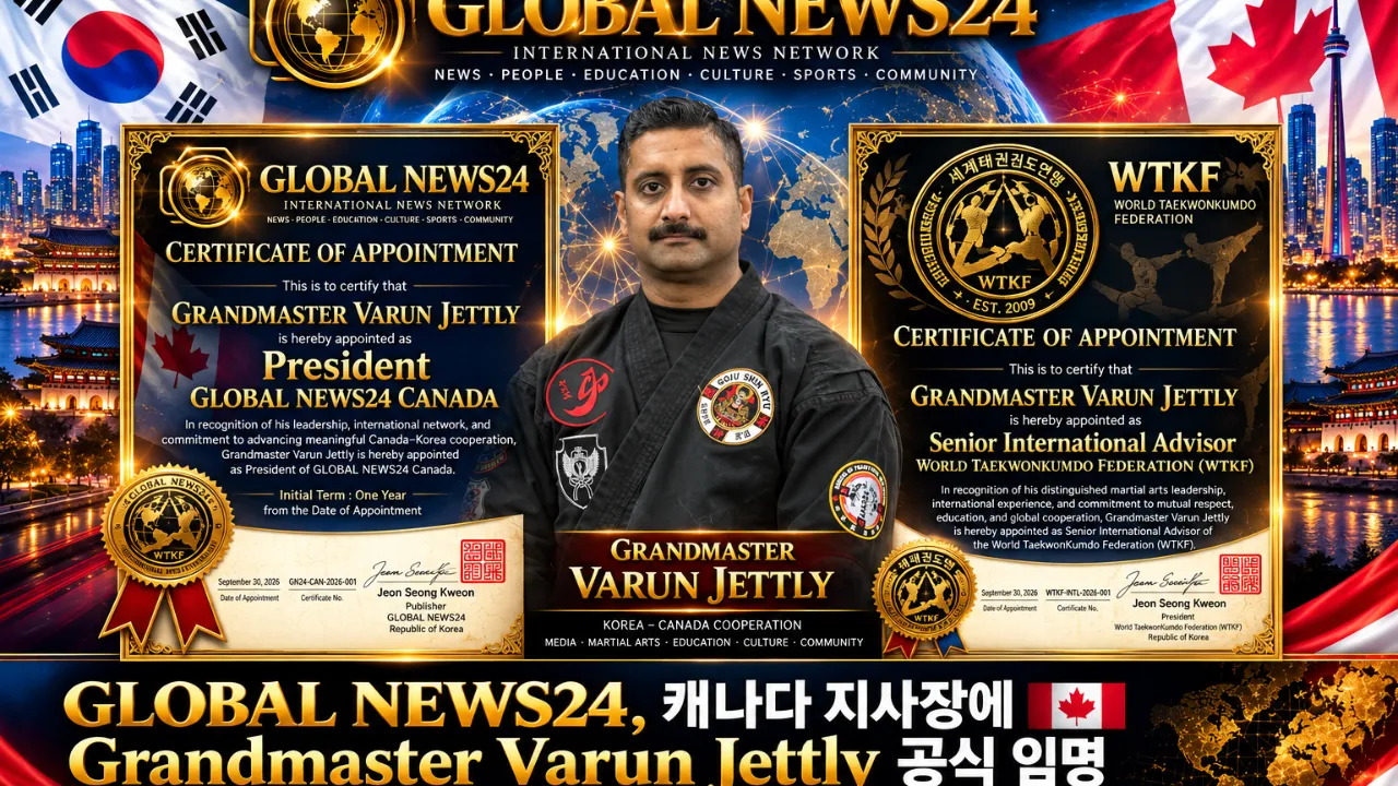 GLOBAL NEWS24, 캐나다 지사장에 Grandmaster Varun Jettly 공식 임명