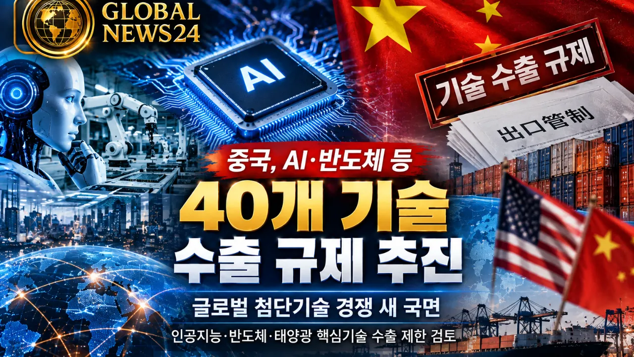 중국, AI·반도체 등 40개 기술 수출 규제 추진…세계 첨단기술 경쟁 새 국면
