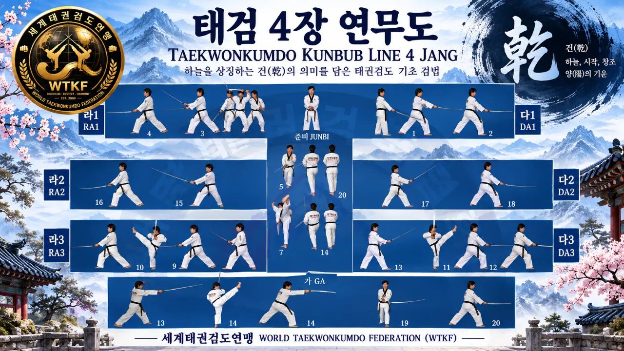 태권검도 태검4장 연무도 공개…우레의 힘과 위엄을 표현한 공식 검형