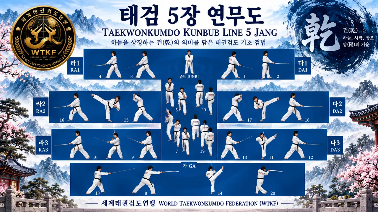 태권검도 태검5장 공식 연무도 공개…바람의 유연함과 강함을 검법으로 표현
